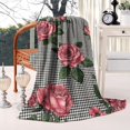 thumbnail image 2 of Pioneer Flower Floral Print Pattern Blanket,Comfortable Soft Lamb Wool Throw Blanket,All Season,Warm Lightweight Blankets for Sofa Bed Couch Living Room Chair,60"x80", 2 of 4