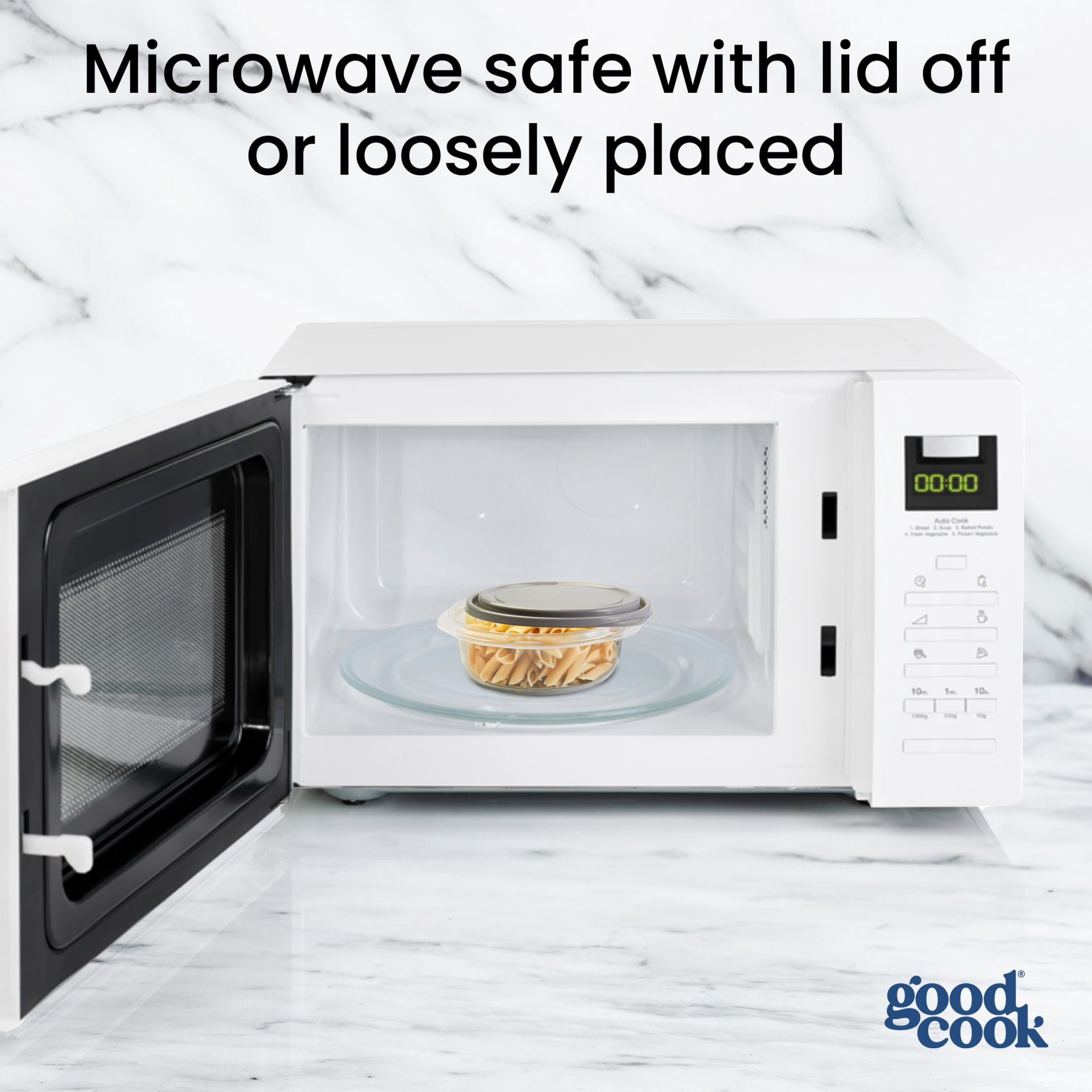 GoodCook Medium Bowl Food Storage Container 3 Pack, 5-Cup Capacity, BPA-Free, Dishwasher Safe