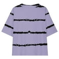 thumbnail image 6 of WQQZJJ Teen Girls Clothes,Casual Striped Tops Crew Neck Short Sleeve T-Shirt Stylish Summer Loose Comfortable Shirt, 6 of 7
