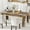 Brown 63", variant on Dining Table for 4-6, 63" Wood Farmhouse Large Kitchen Table with Strong 4 Triangle Legs, Rectangular Dining Room Dinner Table with Sturdy Extra Support for Kitchen, Apartment, Retro Gray