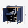 thumbnail image 4 of Modern Mini Bar Cabinet for Home - Coffee Station & Liquor Storage with Drawer, Blue, 4 of 8