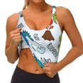 thumbnail image 4 of PAYOHTO Women's Sports Vest Dino Funny Cartoon Dinosaurs Quick-drying Breathable Lightweight Elastic Exercise Daily Wear Summer Gift, 4 of 10