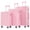 Pink, variant on Luggage Sets 3 Piece, Hard shell ABS Lightweight Durable Suitcases with Double Spinner Wheels 20/24/28 Inch (Black Brown)