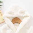 thumbnail image 4 of NOLDARES Kids Little Boys Girls Cartoon Hooded Bathrobe Toddler Robe Pajamas Sleepwear,White,3-4 Y, 4 of 6