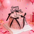 thumbnail image 3 of Coquette Ribons EIOAUY de Cake Toppers con lazo de feliz cumpleaños, 3 of 6