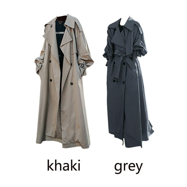 Female Cold Autumn Coat Warm keeping Polyester Windcoat Fashion Clothes Gifts Dressing Accessory for Indoor Outdoor Casual Dark Gray M