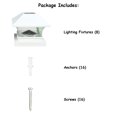 thumbnail image 2 of Home Zone Security White Outdoor Solar Post Cap LED Light for Deck, Patio, Yard, & Fence with 3.5"/4"/4.5" Adapters No Wiring (8 Pack), 2 of 8