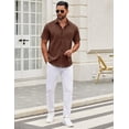thumbnail image 4 of COOFANDY Men's Casual Button Down Shirts Short Sleeve Shirts Lightweight Beach Shirts, 4 of 6