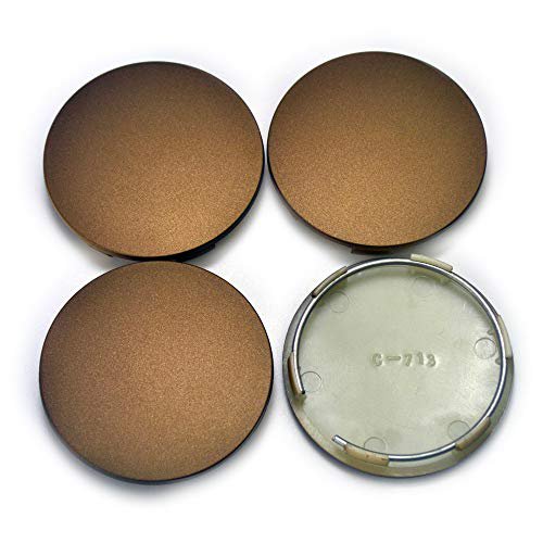 65mm(2.56in)/62mm(2.44in) Wheel Hub Center Caps Metal Bronze Set of 4 for A Flat Type Volk Racing TE37 15" & 16" Wheel Rims