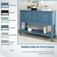 thumbnail image 3 of TREXM Ample Storage Console Table with Four Drawers and Bottom Shelf(Light Navy), 3 of 7