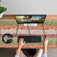 thumbnail image 4 of Long Mouse Pads for Desk,Pioneer Flower Floral Print Pattern Desk Mats on Top Of Desks, Desk Mouse Pad Extra Large with 3mm Non-Slip Base and Stitched Edge for Gaming,Office,Work,Home 47.3"x23.6", 4 of 6
