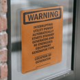 thumbnail image 4 of (2 Pack) Interrupting Utility Power Automatically OSHA Warning Sign, 4 of 7