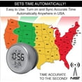 thumbnail image 4 of Water Resistant Suction Cup Atomic Clock, Silver, 4 of 6