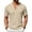 Khaki_005, variant on Domuza Linen Shirts for Men Casual Short Sleeve V-Neck Hippie Yoga Tops Lightweight Summer Beach Shirt White XL