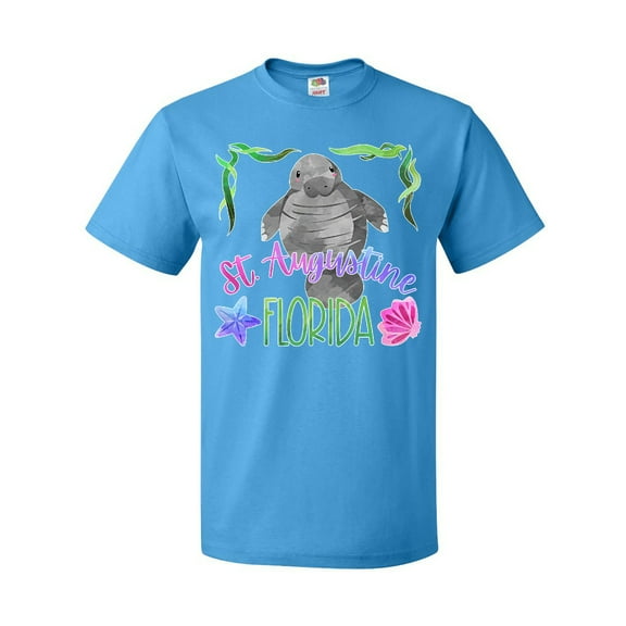 Inktastic St. Augustine Florida Cute Swimming Manatee T-Shirt