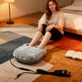 thumbnail image 3 of Foot Warmer, Winter Plush Heated Feet Warmers, USB-Powered 5-Level Adjustable Heating, Removable for Cleaning, Foot Warmer Under Desk, Gift for Family Friends,Gray, 3 of 8