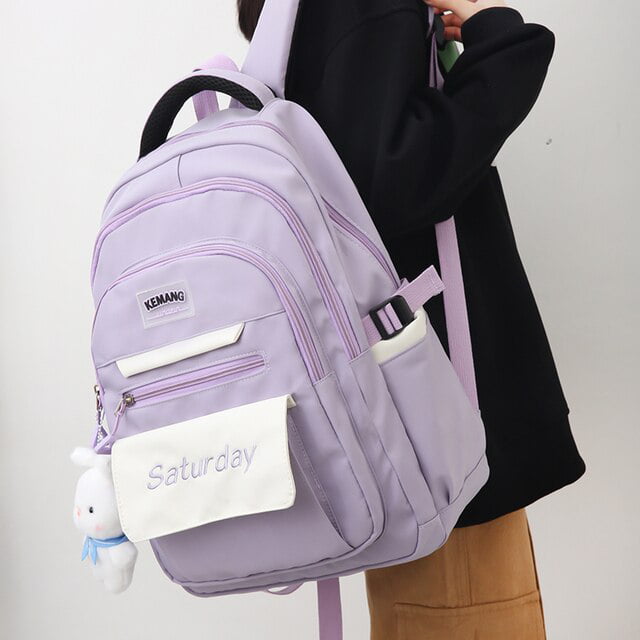 Cocopeaunts Lady Waterproof Cool School Bag Girl Kawaii College Backpack Nylon Student Bag Fashion Women Travel Backpacks Female Cute Laptop, Adult