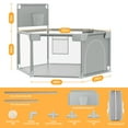 thumbnail image 7 of babyeap Baby Playpen with Basketball Hoop,Playpen for Babies and Toddlers,Hexagonal Fence Baby Play Yards,Light Gray, 7 of 7