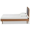 thumbnail image 2 of Baxton Studio Greta Mid-Century Modern Dark Grey Fabric Upholstered and Walnut Brown Finished Wood Twin Size Platform, 2 of 7