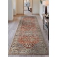 thumbnail image 2 of Bloom Rugs Washable Non-Slip 7 ft Runner - Orange / Olive Beige Traditional Oriental Runner for Entryway, Hallway, Bathroom, and Kitchen - Exact size: 2'6" x 7', 2 of 10
