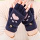 thumbnail image 1 of Guantes con garra de gato de dibujos animados bonitos, cálidos, acolchados, para invierno, con chanclas, guantes de punto para mujer, 1 of 5