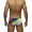 White, variant on Men's Rainbow Striped Enhancing Swim Briefs Quick Dry Swimsuit Bathing Suit