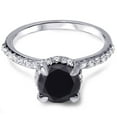 thumbnail image 3 of Pompeii 2 1/2ct Black & White Diamond Halo Engagement Ring 14K White Gold (H/I,I1-I2), 3 of 3