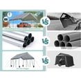 thumbnail image 6 of CHEERFUN 12x20 Heavy Duty Carport Canopy - Portable Car Tent Garage with Adjustable Roof Height, Metal Frame for Car, SUV, Boat & Party Storage, 6 of 7