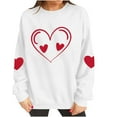 thumbnail image 6 of Wlynlyn Womens Valentines Sweatshirts Long Sleeve Heart Printed Pullover Shirts Casual Loose Crewneck Tee Tops, 6 of 10