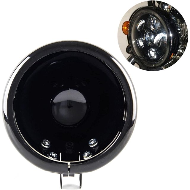 5 3/4" 5.75 inch Headlight Housing Bucket for Harley Davidson Motorcycle