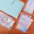 thumbnail image 4 of Carpeta de cuaderno de cuero PU A6 recargable con 12 bolsillos con cremallera de hojas sueltas, carpeta estilo agenda de hojas sueltas con cierre de hebilla, azul, 4 of 5