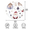 thumbnail image 3 of 15.4" Round Placemat Set of 1 Polyester Fabric Place Mats Non-Slip Dining Kitchen Table Mats for Kitchen Party Decor Houses and Trees, 3 of 5