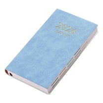 Holloyiver 2026 Pocket Planner Mini Weekly Planners,A7 Portable Weekly and Monthly Organizer with Elegant PU Cover,Daily Scheduling Notepad for Year and Birthdays