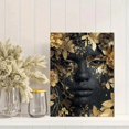 thumbnail image 2 of UXIEQU Black and Gold Face Canvas Wall Art Print 15.75x11.81 Inches, 2 of 8