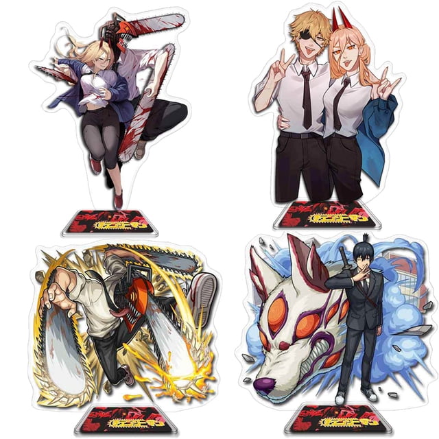 Figura de Anime de motosierra de 15CM, modelo de soporte acrílico Denji Power, decoración DIY, letrero de pie, juguete de colección para adultos, adorno de escritorio928