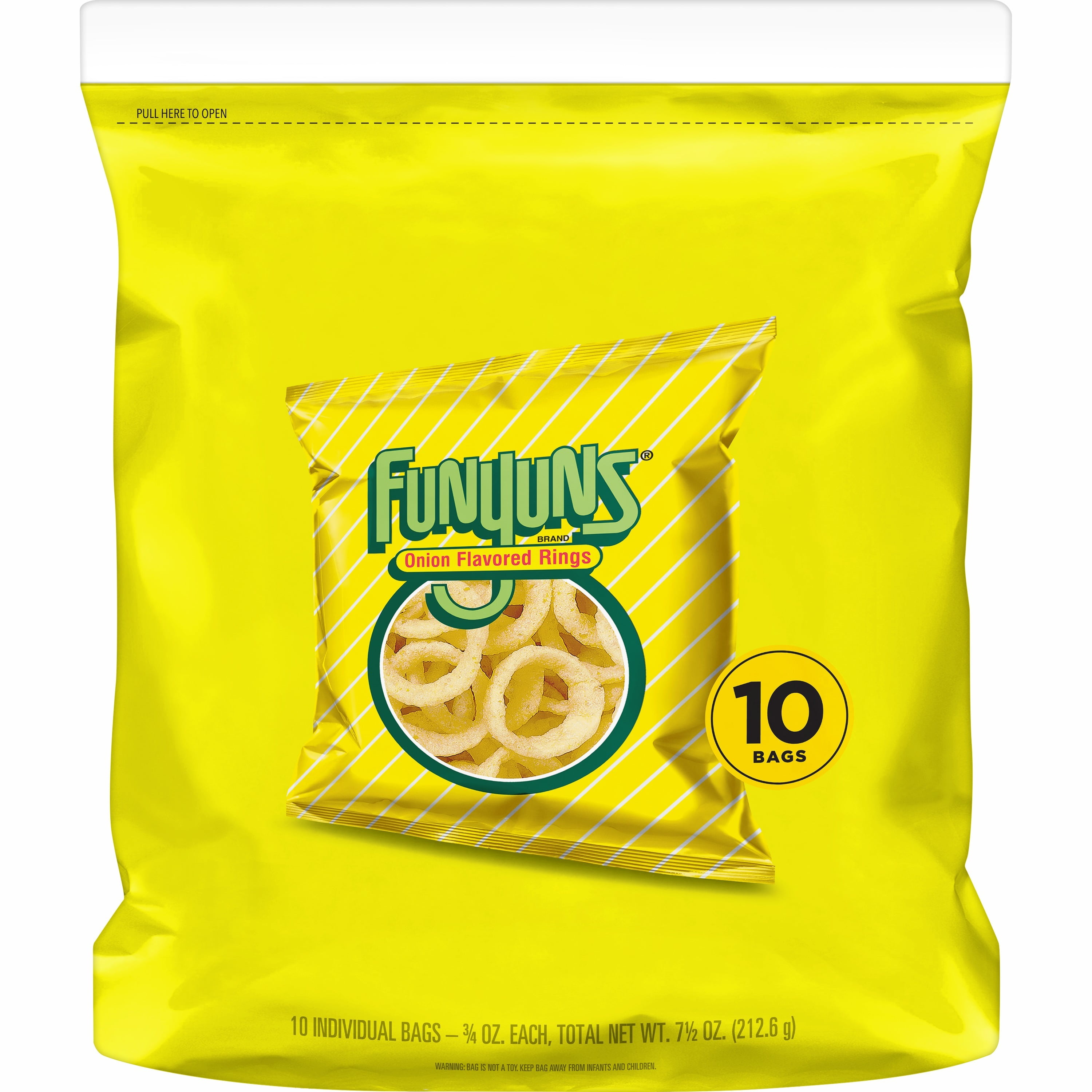 Funyuns Onion Flavored Rings, 0.75 oz Bags, 10 Count