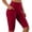 Red, variant on Tqcoqu Biker Shorts for Women with Pockets,Tummy Control Knee Length Yoga Workout Gym Running Volleyball Compression Shorts,Black Women's S-XXL