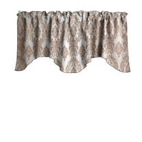 Damask Taffeta Scalloped Valance Curtain Window Treatment Kitchen Home Décor 58" Wide / 20" Tall