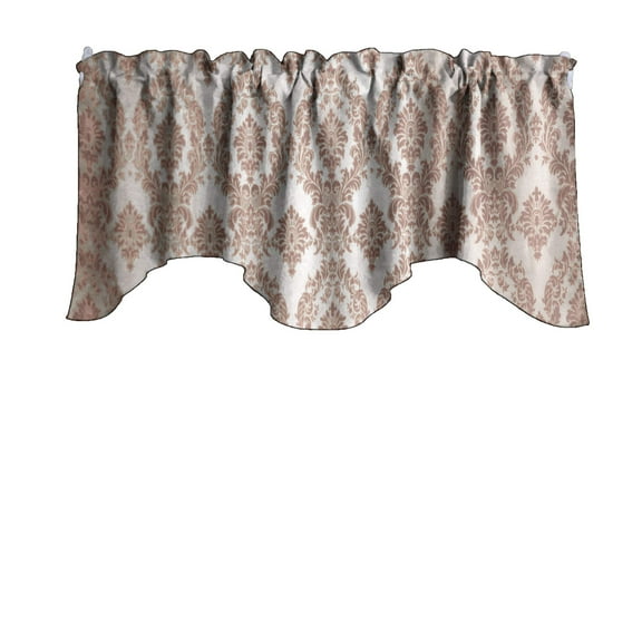 Damask Taffeta Scalloped Valance Curtain Window Treatment Kitchen Home Décor 58" Wide / 20" Tall