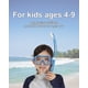 thumbnail image 5 of Reef Tourer Máscara y Snorkel de una Sola Ventana para Niños de 4 a 9 Años, Azul Transparente, 5 of 6