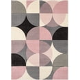 thumbnail image 2 of Well Woven Landon Light Pink Circles Geometric Modern 3x5 (3'11" x 5'3") Indoor Area Rug, 2 of 8
