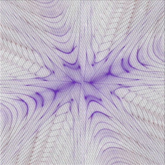 Ahgly Company Indoor Square Patterned Lavender Purple Novelty Area Rugs, 6' Square