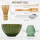 thumbnail image 4 of Juego de té matcha de 6 piezas, juego de iniciación tradicional japonés para matcha, batidor de bambú para matcha (Chasen), cuchara (Chashaku), tamiz de acero inoxidable, soporte para batidor (verde), 4 of 8