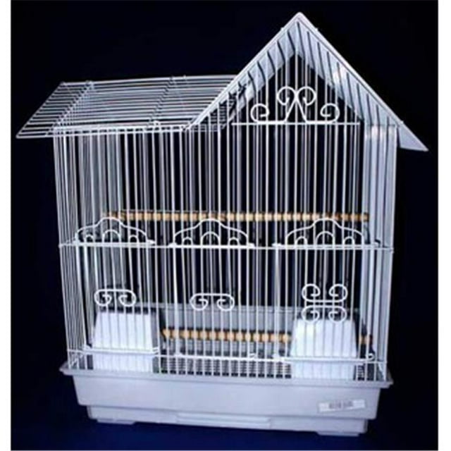 YML 1754WHT Cage à Oiseaux à Sommet de Villa en Blanc