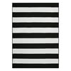 Better Homes & Gardens Ibiza Stripe Black and White Woven Outdoor Rug, 5 x 7