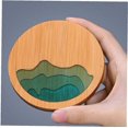 thumbnail image 3 of Er Round Tea Mat Bamboo Ers Epoxy Resin Transparent Art Crafts (1pc), 3 of 5