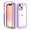 Lightpurple, variant on iPhone 13 Mini Case, TECHCIRCLE 2 in 1 Slim Hybrid Shockproof Rubber Flexible Bumper Transparent Matte Anti-Slip Cover Protective Case for iPhone 13 Mini 2021, Black