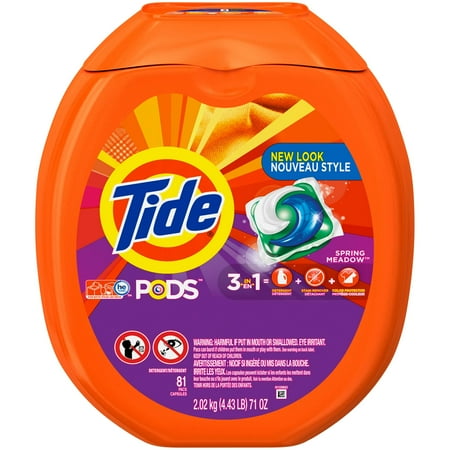 Tide PODS Spring Meadow Scent HE Turbo Laundry Detergent Pacs, 81 Count