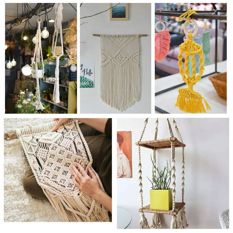 Macrame Plant Hanger Kits for Beginners Crafts Kits for Adults & Materials  3mm Macrame Cord Hanging Kits 
