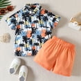thumbnail image 4 of Tiijoy Infant Boys Beach Outfits Short Sleeve Button Down Shirt Shorts Set, Sizes 18-24M, 4 of 7